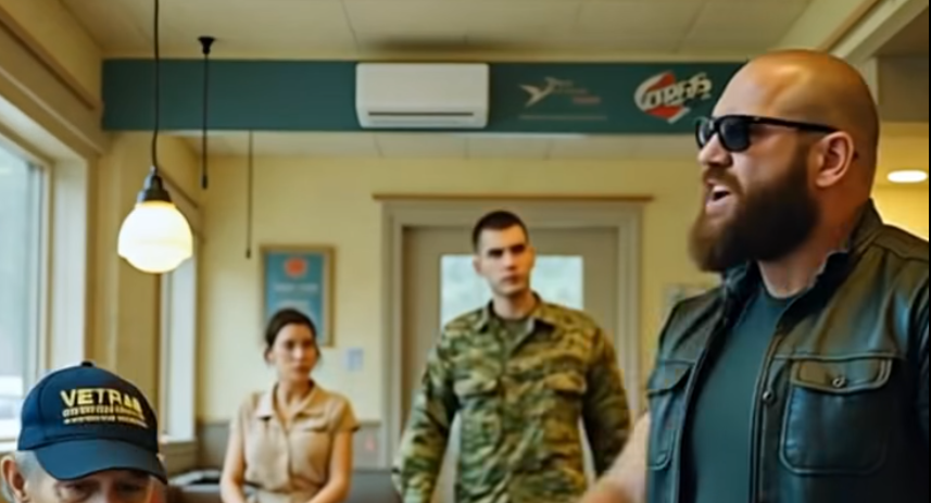 Байкер ударил 81-летнего ветерана в столовой — никто и представить не мог, что будет дальше