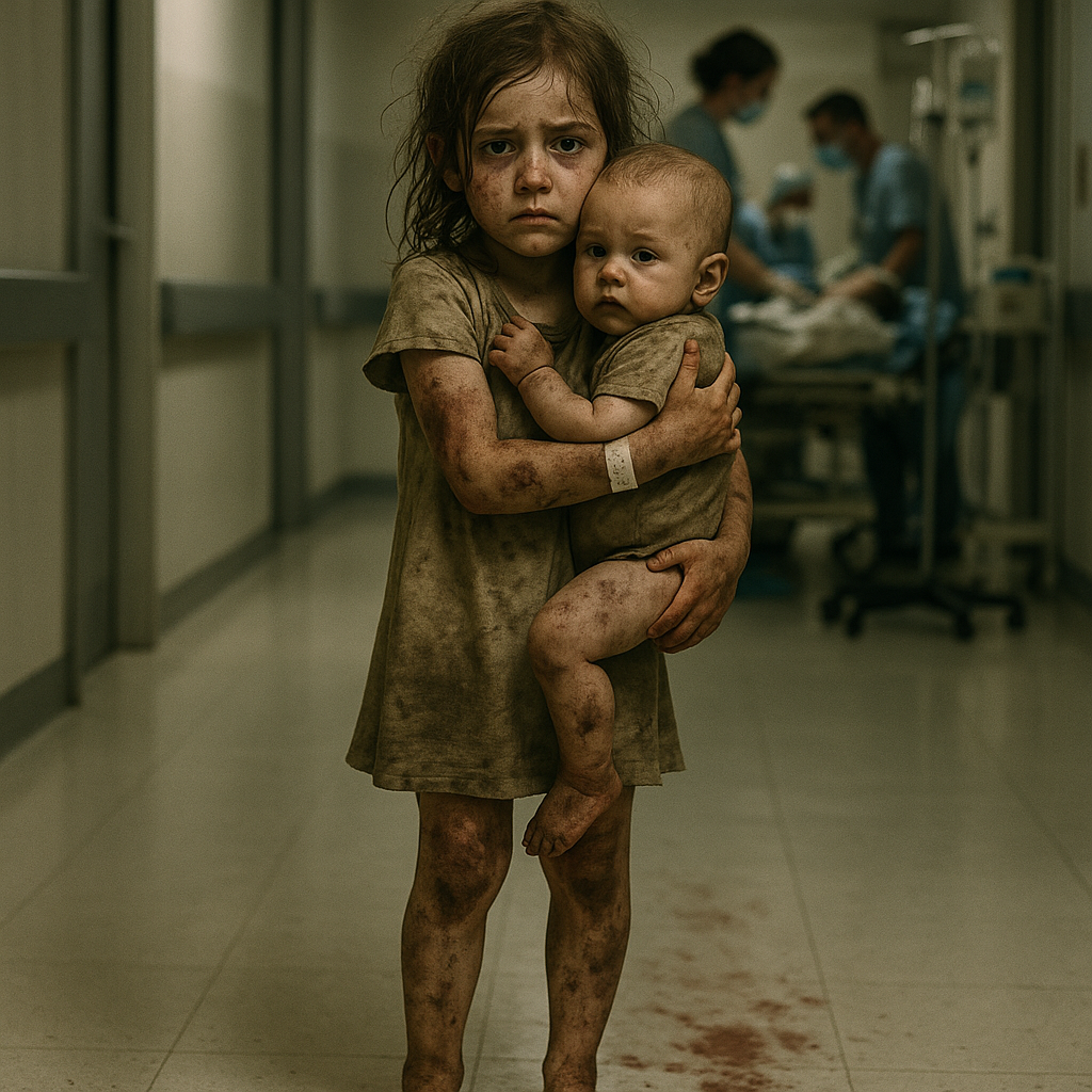 Семилетняя девочка босиком вошла в приёмное отделение, держа на руках младшего брата — то, что она прошептала медсёстрам, изменило всё