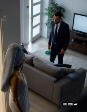 Няня в душе, муж дома и старая камера в шкафу