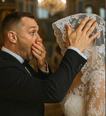 Під час весільної церемонії наречений повільно підняв фату нареченої, щоб поцілувати її, але те, що він побачив під нею, скувало його жахом