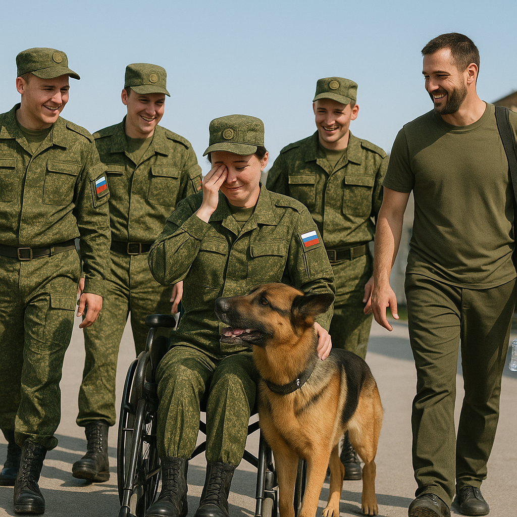 Курсанты издевались над девушкой-солдатом в инвалидной коляске и пнули её служебную собаку — пока не вмешался боец морского спецназа