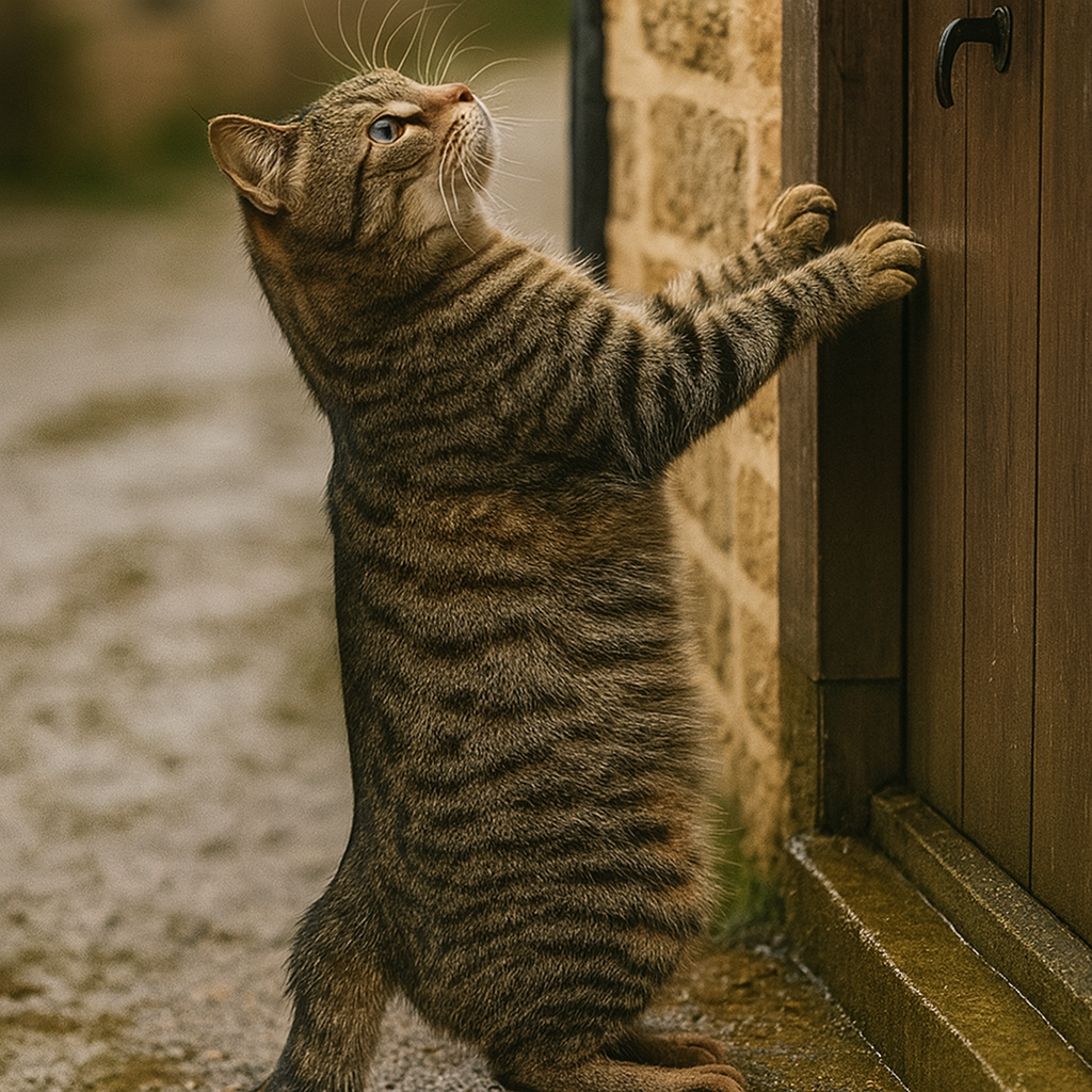 Кішка, що постукала в двері під час зливи