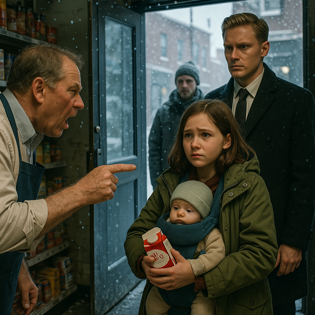 Коробка молока и протянутая рука