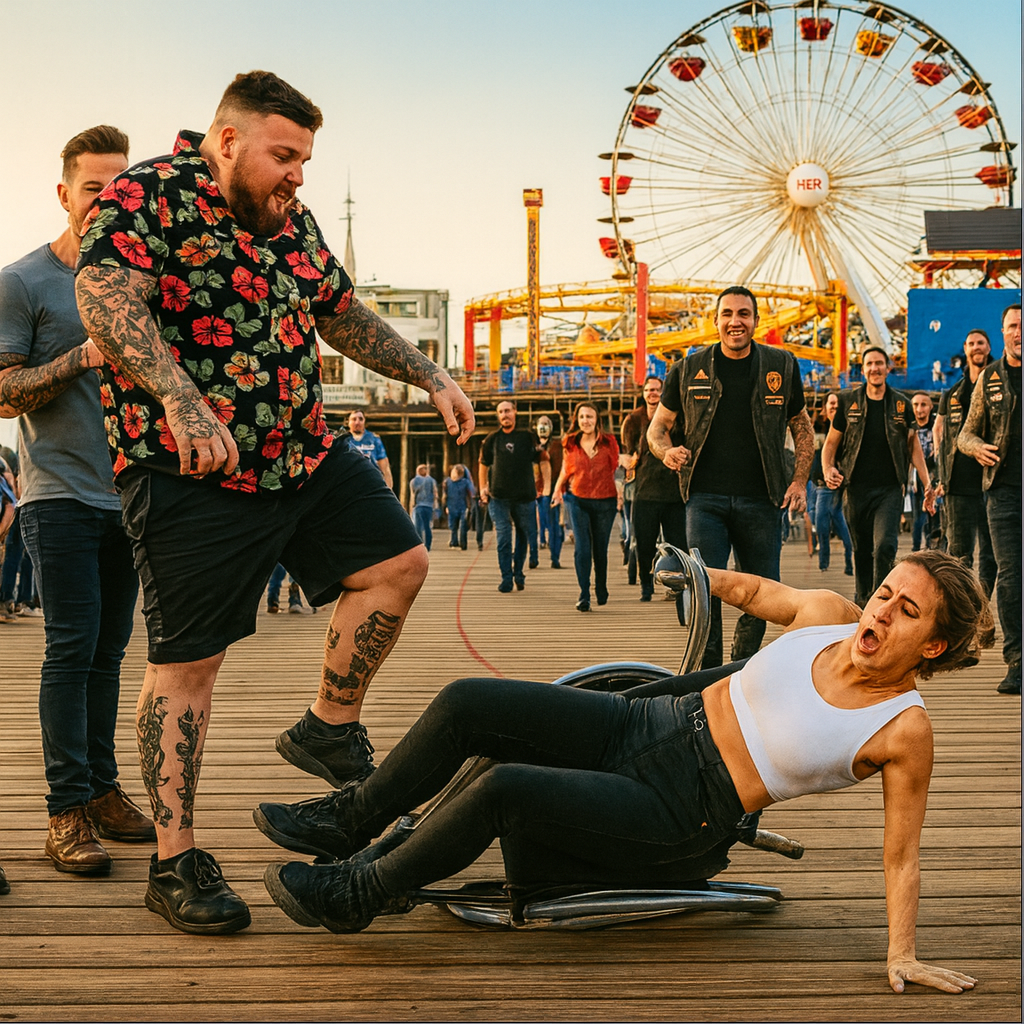 Парень крикнул: «Пошевеливайся, калека!», а через минуту девушку в коляске на сочинской набережной окружило море байкеров