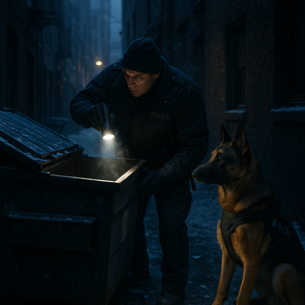 Запах смеси в мусорном дворе привёл нас не к преступнику, а к спасению