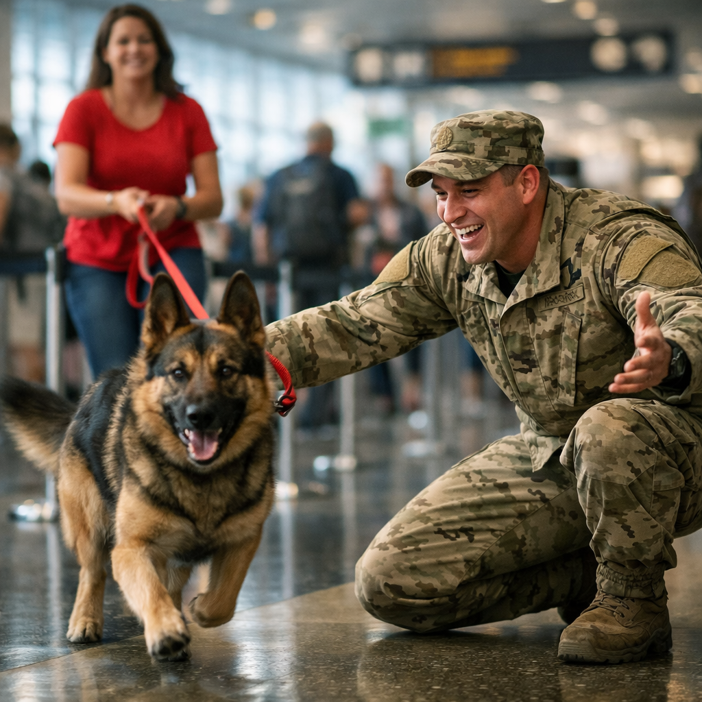Он вытащил щенка из-под завалов — и однажды тот пришёл за ним в аэропорт.
