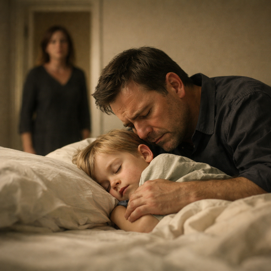 Чоловік щоночі лягав спати в кімнаті моєї доньки — і прихована камера показала правду, від якої я втратила спокій.