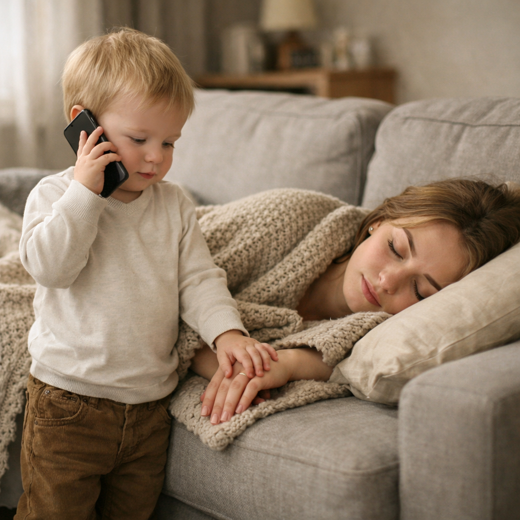 Один дзвінок, який повернув маму до життя, зробив чотирирічний хлопчик у Києві.