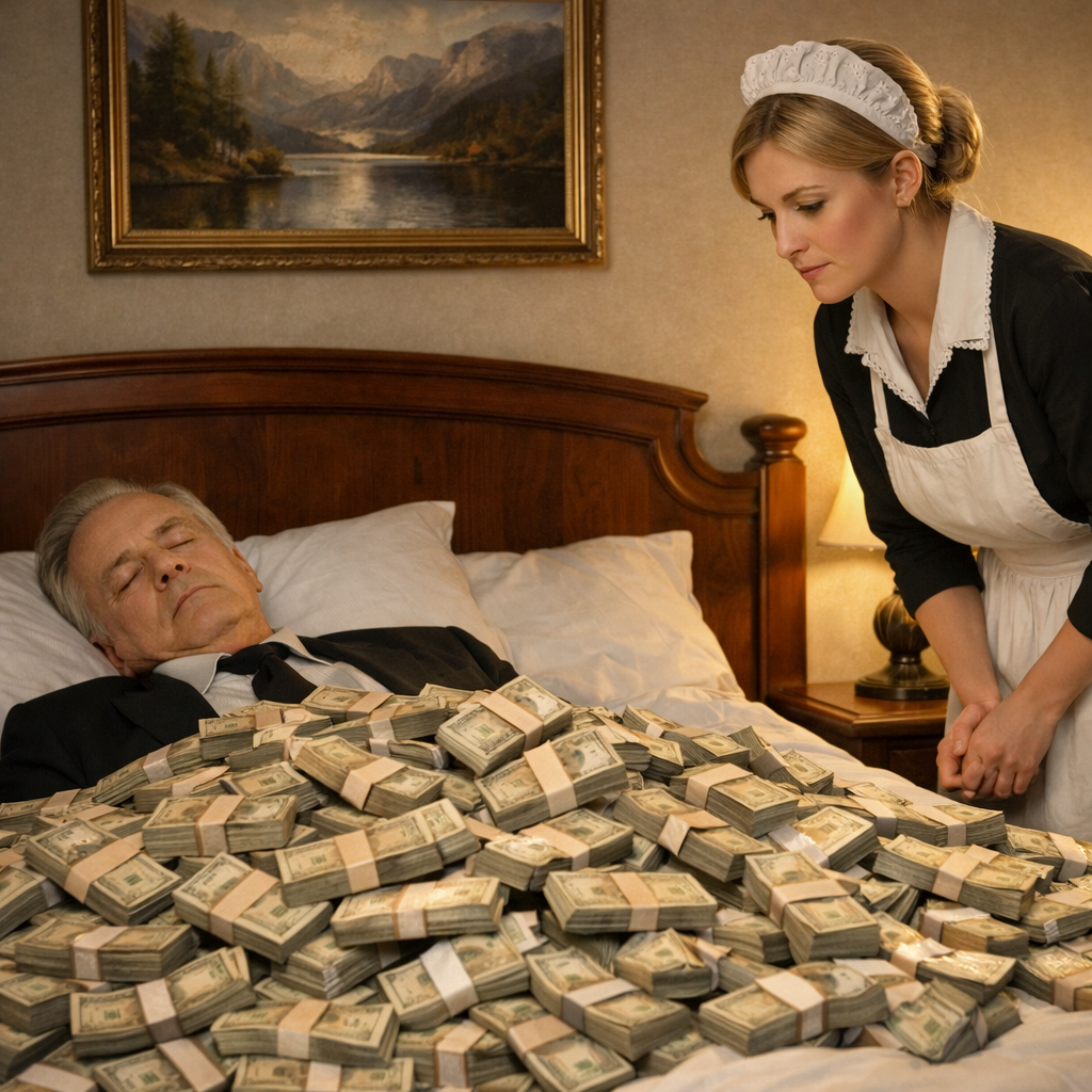 Мільярдер розклав гроші на ліжку, прикинувся сплячим