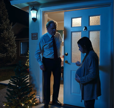 В сочельник чужая беременная попросила воды — и наш стол треснул пополам